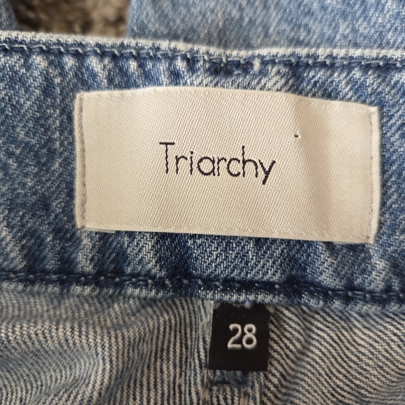 Triarchy Distressed Faded Light Indigo Jeans Size 28 - Picture 4 of 4
